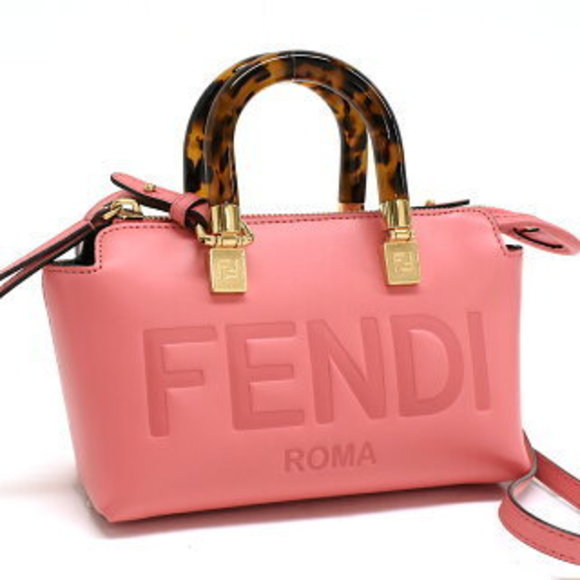 FENDI Way Shoulder Bag pink calf leather - Picture 1 of 8